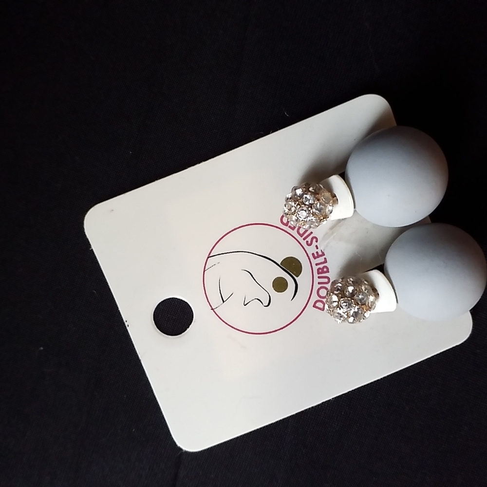 3/$25 DOUBLE SIDED EAR RINGS WEAR TWO WAYS NWT